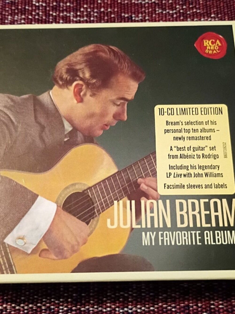 Julian Bream‎ My Favorite Albums 10 CD Limited Edition Box Set RCA 88697316212